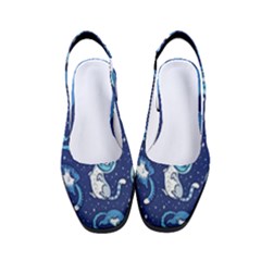 Cat Spacesuit Space Suit Astronaut Pattern Women s Classic Slingback Heels