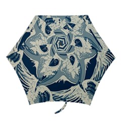 Japanese Wave Pattern Mini Folding Umbrellas by Wav3s