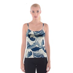 Japanese Wave Pattern Spaghetti Strap Top by Wav3s