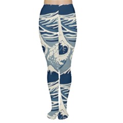 Japanese Wave Pattern Tights by Wav3s