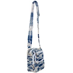 Japanese Wave Pattern Shoulder Strap Belt Bag by Wav3s