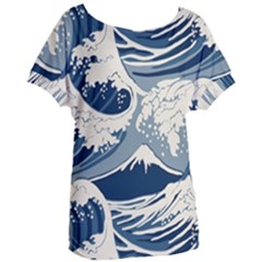 Japanese Wave Pattern Women s Oversized Tee by Wav3s