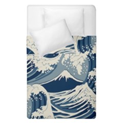 Japanese Wave Pattern Duvet Cover Double Side (single Size) by Wav3s