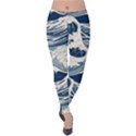 Japanese Wave Pattern Velvet Leggings View1