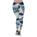 Japanese Wave Pattern Velvet Leggings View2