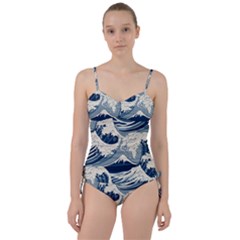 Japanese Wave Pattern Sweetheart Tankini Set by Wav3s