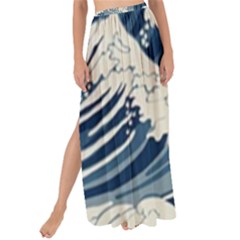 Japanese Wave Pattern Maxi Chiffon Tie-up Sarong by Wav3s