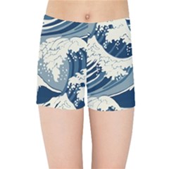 Japanese Wave Pattern Kids  Sports Shorts