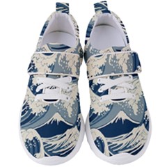 Japanese Wave Pattern Women s Velcro Strap Shoes by Wav3s