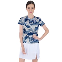 Japanese Wave Pattern Women s Sports Top by Wav3s