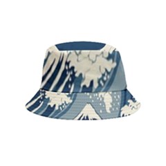 Japanese Wave Pattern Inside Out Bucket Hat (kids) by Wav3s