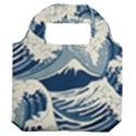 Japanese Wave Pattern Premium Foldable Grocery Recycle Bag View2