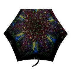 Peacock Feathers Mini Folding Umbrellas by Wav3s