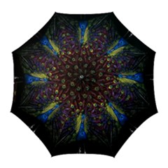 Peacock Feathers Golf Umbrellas by Wav3s