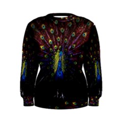 Peacock Feathers Women s Sweatshirt by Wav3s