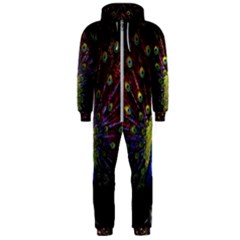 Peacock Feathers Hooded Jumpsuit (men) by Wav3s