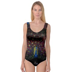 Peacock Feathers Princess Tank Leotard  by Wav3s