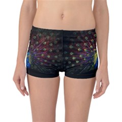 Peacock Feathers Reversible Boyleg Bikini Bottoms by Wav3s