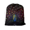 Peacock Feathers Drawstring Pouch (2XL) View2