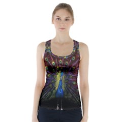 Peacock Feathers Racer Back Sports Top by Wav3s