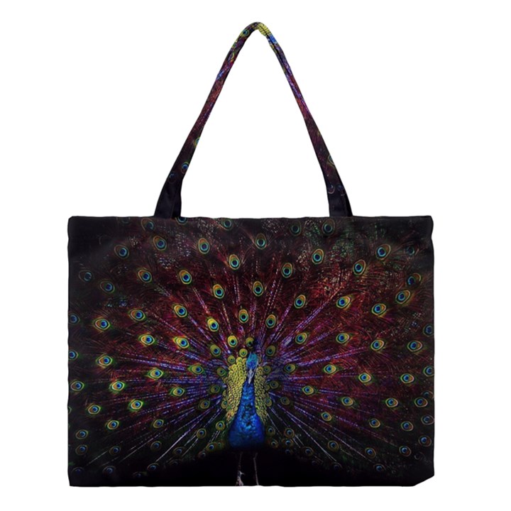 Peacock Feathers Medium Tote Bag