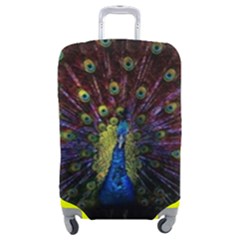 Peacock Feathers Luggage Cover (medium) by Wav3s