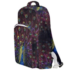 Peacock Feathers Double Compartment Backpack by Wav3s