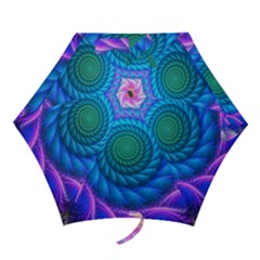 Peacock Feather Fractal Mini Folding Umbrellas by Wav3s