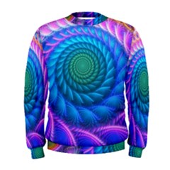 Peacock Feather Fractal Men s Sweatshirt by Wav3s