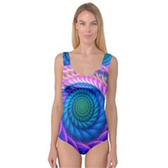 Peacock Feather Fractal Princess Tank Leotard  by Wav3s