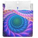 Peacock Feather Fractal Duvet Cover Double Side (Queen Size) View1