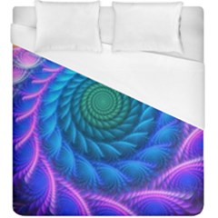 Peacock Feather Fractal Duvet Cover (king Size) by Wav3s