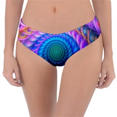 Peacock Feather Fractal Reversible Classic Bikini Bottoms by Wav3s