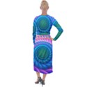 Peacock Feather Fractal Velvet Maxi Wrap Dress View2