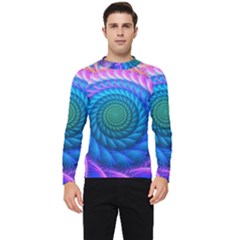 Peacock Feather Fractal Men s Long Sleeve Rash Guard by Wav3s