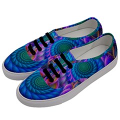 Peacock Feather Fractal Men s Classic Low Top Sneakers by Wav3s