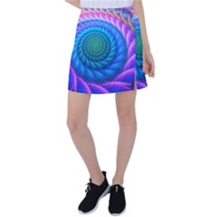 Peacock Feather Fractal Tennis Skirt by Wav3s