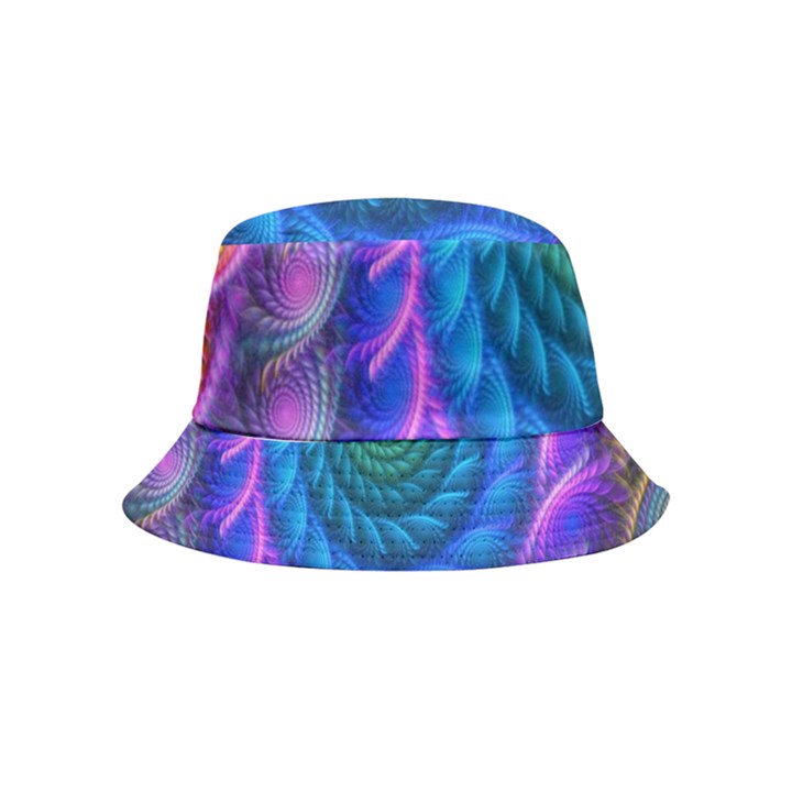 Peacock Feather Fractal Bucket Hat (Kids)