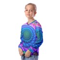 Peacock Feather Fractal Kids  Long Sleeve Tee with Frill  View2