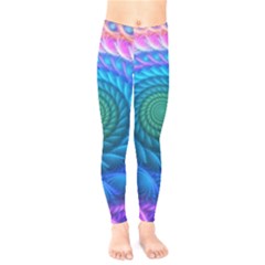 Peacock Feather Fractal Kids  Classic Winter Leggings