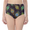 Pattern Feather Peacock Classic High-Waist Bikini Bottoms View1