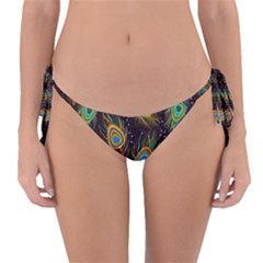 Pattern Feather Peacock Reversible Bikini Bottoms by Wav3s