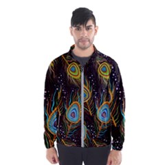 Pattern Feather Peacock Men s Windbreaker