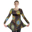 Pattern Feather Peacock Long Sleeve Tunic  View1