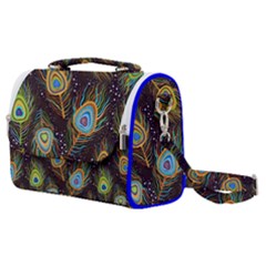 Pattern Feather Peacock Satchel Shoulder Bag by Wav3s