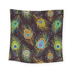 Pattern Feather Peacock Square Tapestry (small)