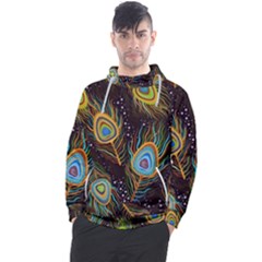 Pattern Feather Peacock Men s Pullover Hoodie by Wav3s