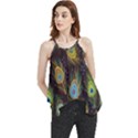 Pattern Feather Peacock Flowy Camisole Tank Top View1