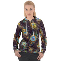 Pattern Feather Peacock Women s Overhead Hoodie