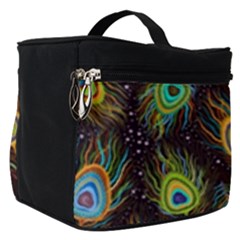 Pattern Feather Peacock Make Up Travel Bag (small)